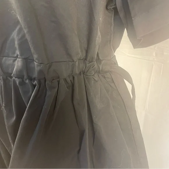 Lazy Oaf Embroidered Doodles Side Tie Black Dress 10 - Picture 7 of 14